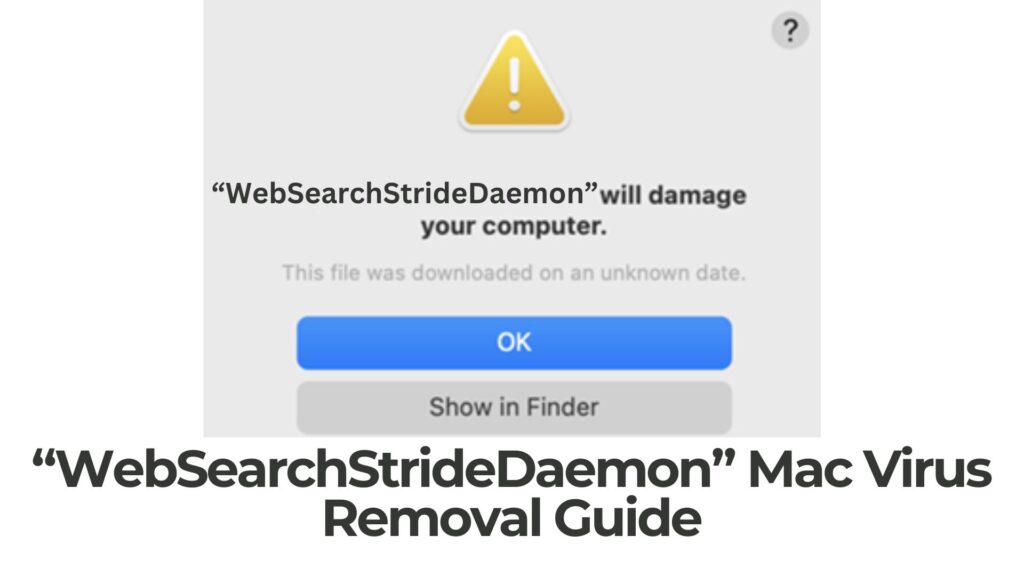 Guia de remoção de vírus WebSearchStrideDaemon Mac