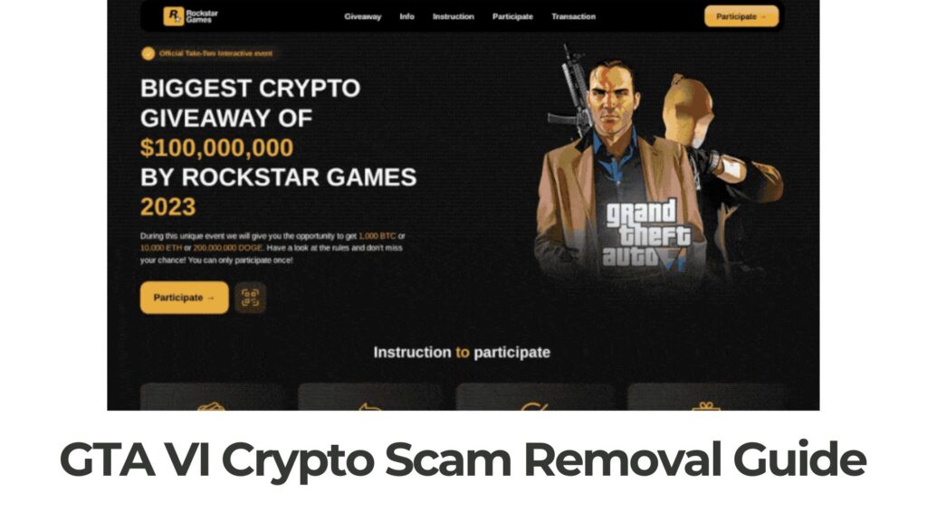 GTA 6 Crypto Giveaway Scam Removal Guide 