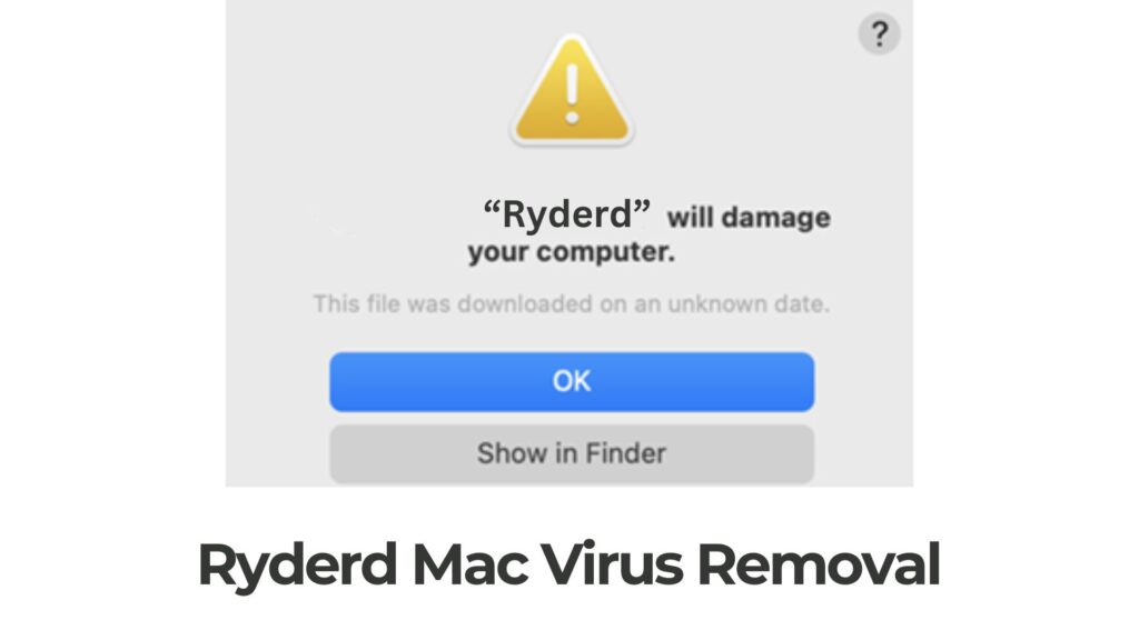 Ryderd danificará seu computador - Guia de remoção