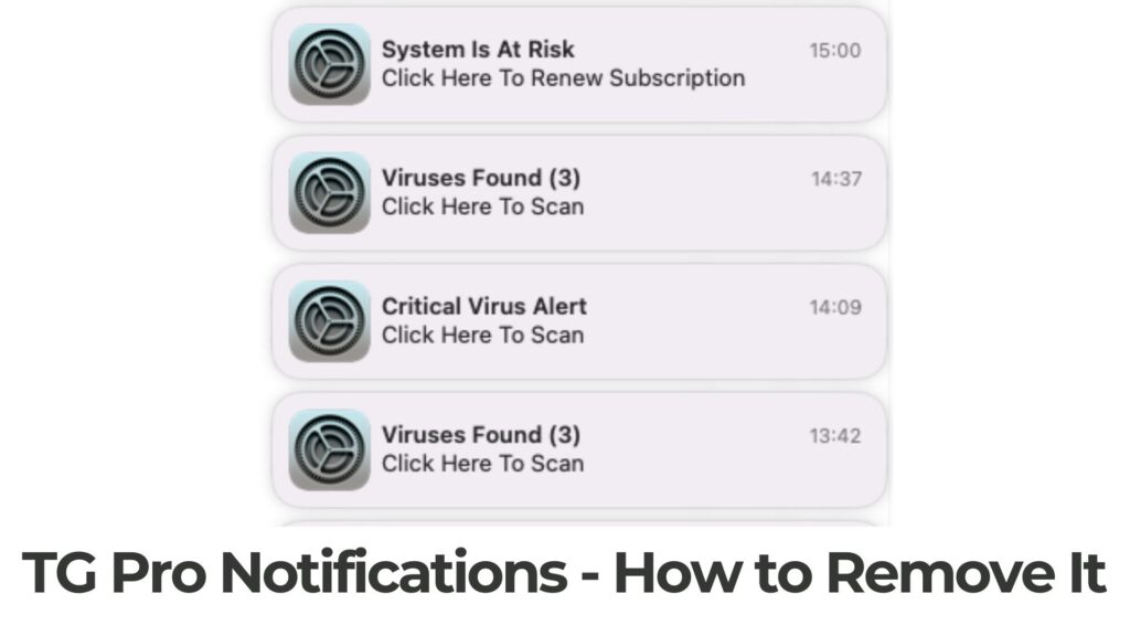 TG Pro Notifications Mac Ads Virus Removal