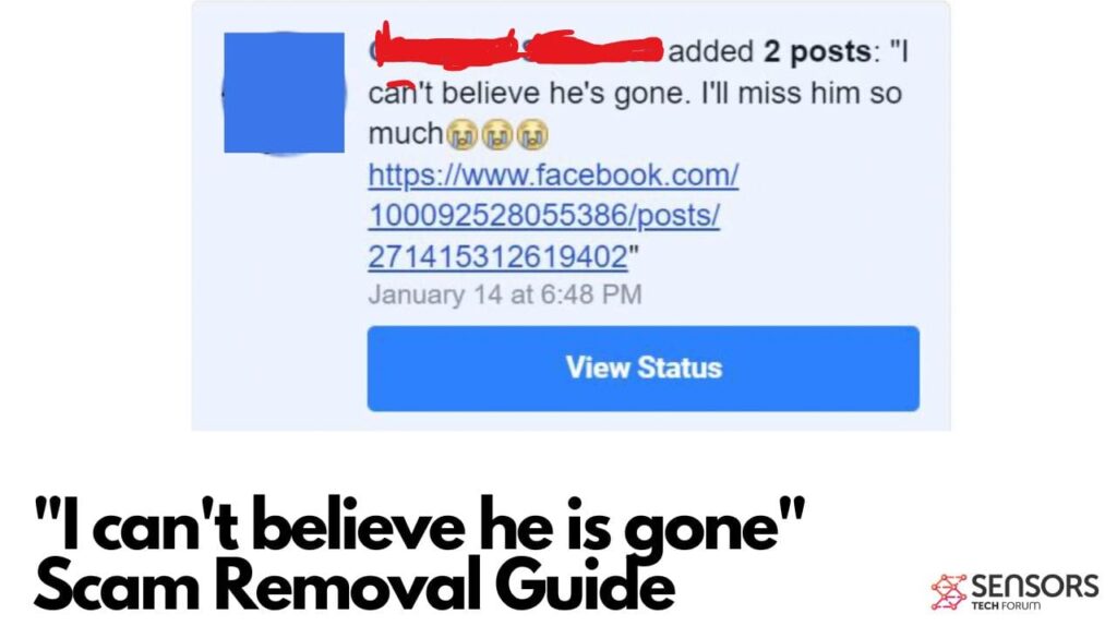 I can't believe he is gone removal guide