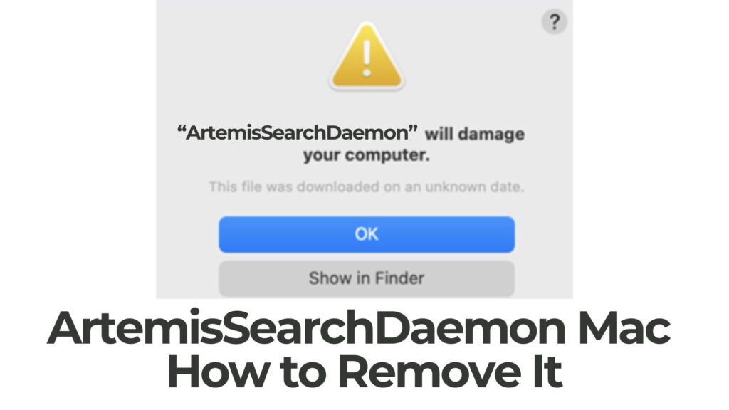 ArtemisSearchDaemon endommagera votre ordinateur - Enlèvement