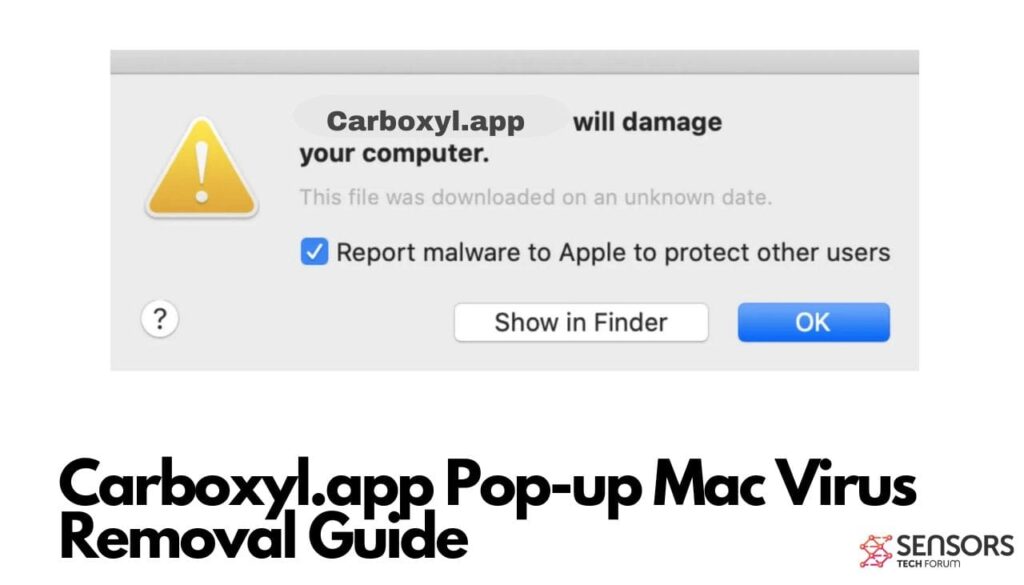 Guida alla rimozione del virus Mac pop-up Carboxyl.app