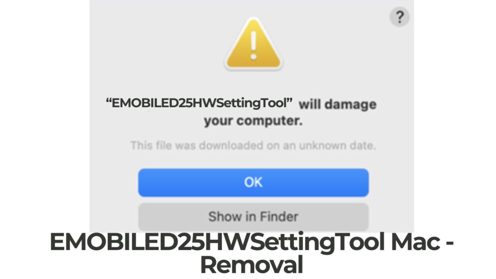 EMOBILED25HWSettingTool danificará seu computador - Remoção