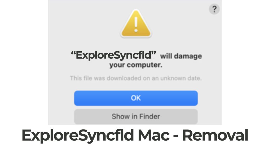 ExploreSyncfld danificará seu computador Mac - Remoção