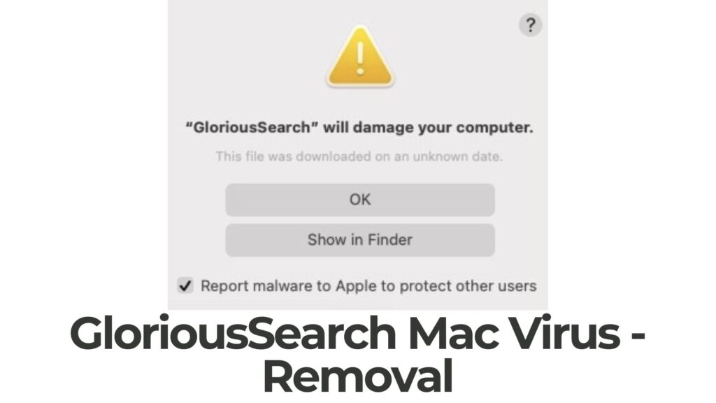 GloriousSearch はコンピュータ Mac にダメージを与えます - 取り外しガイド [修理]