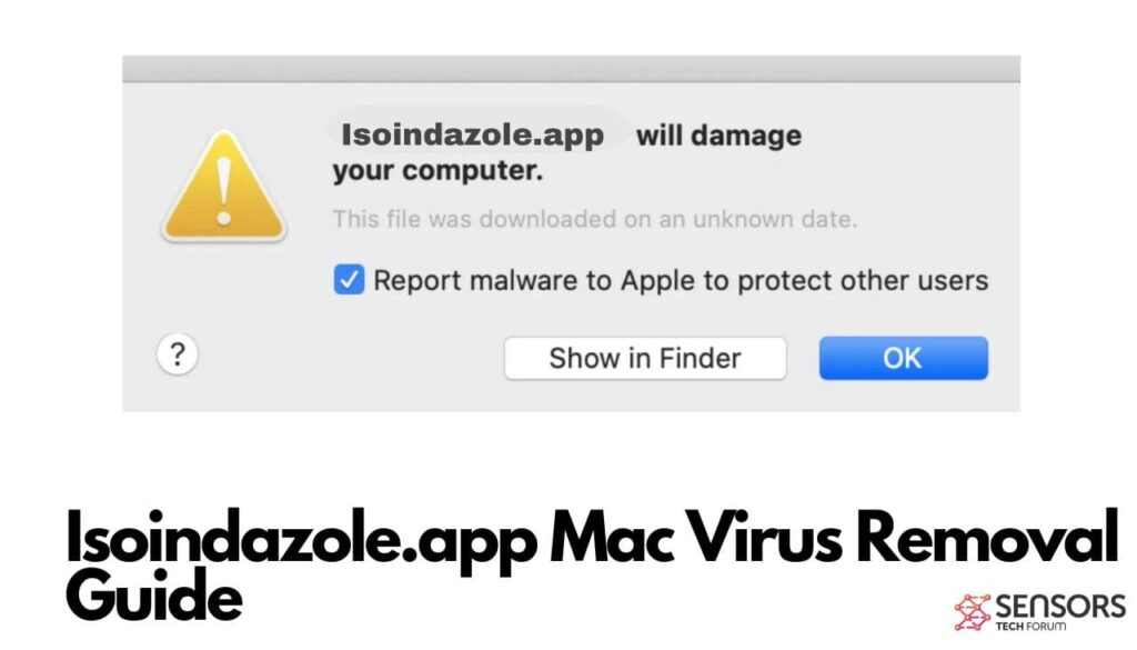 Guida alla rimozione del virus Mac Isoindazolo.app-min