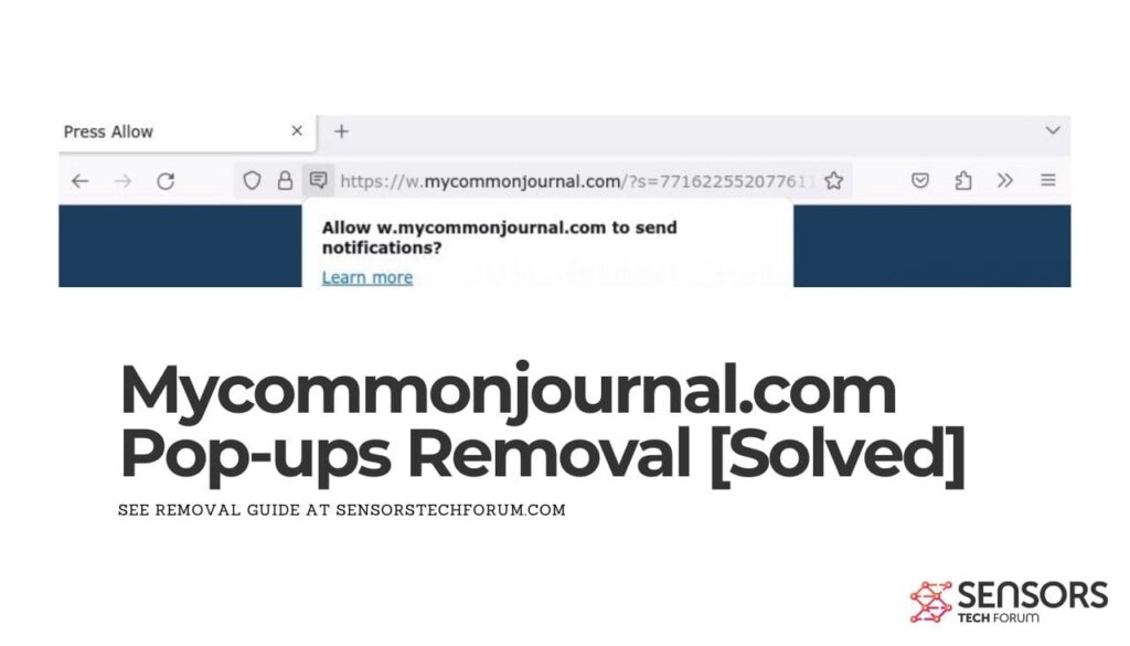 Eliminación de ventanas emergentes de Mycommonjournal.com [resuelto]