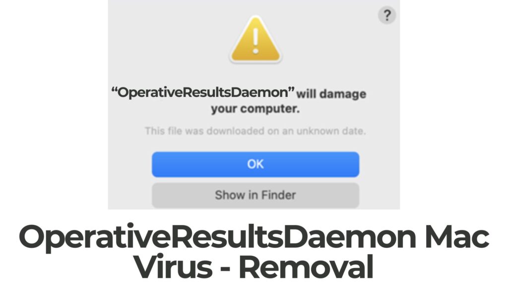 OperativeResultsDaemon はコンピュータに損傷を与える可能性があります - 除去