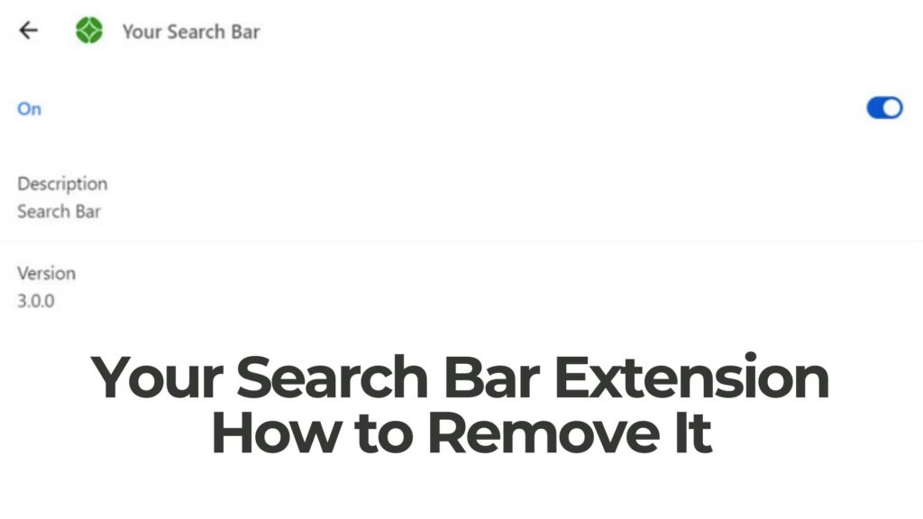 Your Search Bar Virus - How to Remove It
