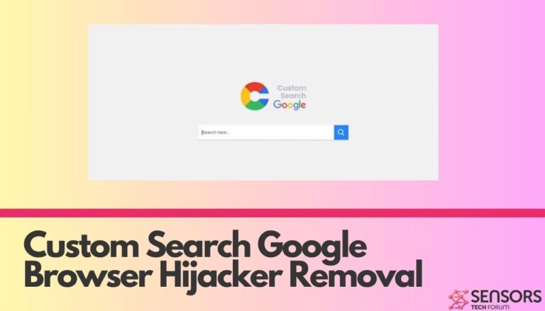 Custom Search Google Browser Hijacker Removal