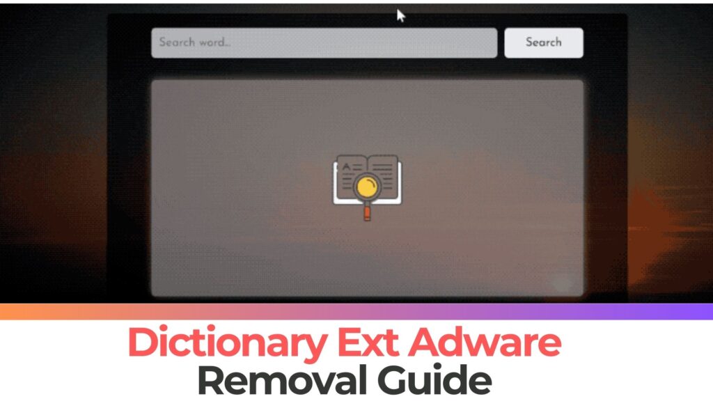 Woordenboek Ext Redirects Virus - Hoe het te verwijderen [repareren]