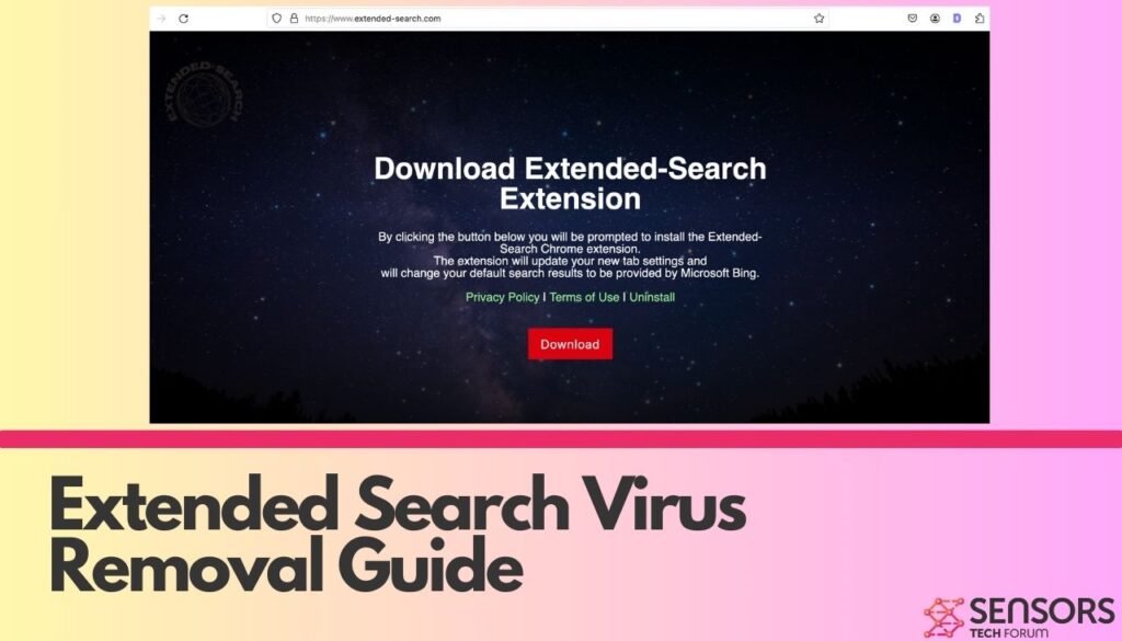 Guide til fjernelse af udvidet søgevirus