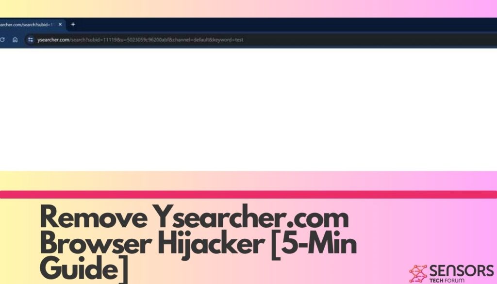 Remover o sequestrador de navegador Ysearcher.com [5-Guia mínimo]