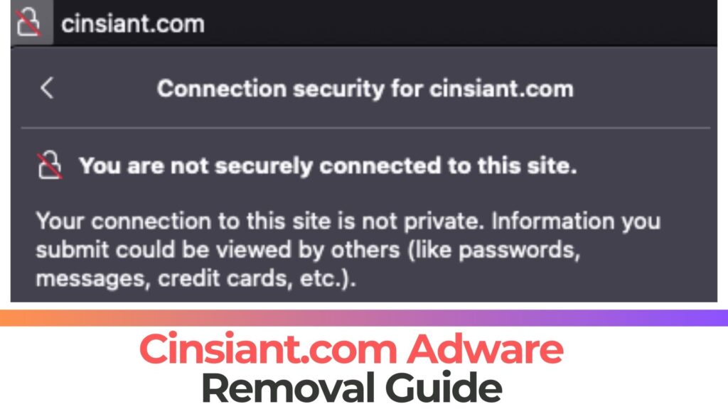 Cinsiant.com ポップアップ広告ウイルス - それを削除する方法 [修理]