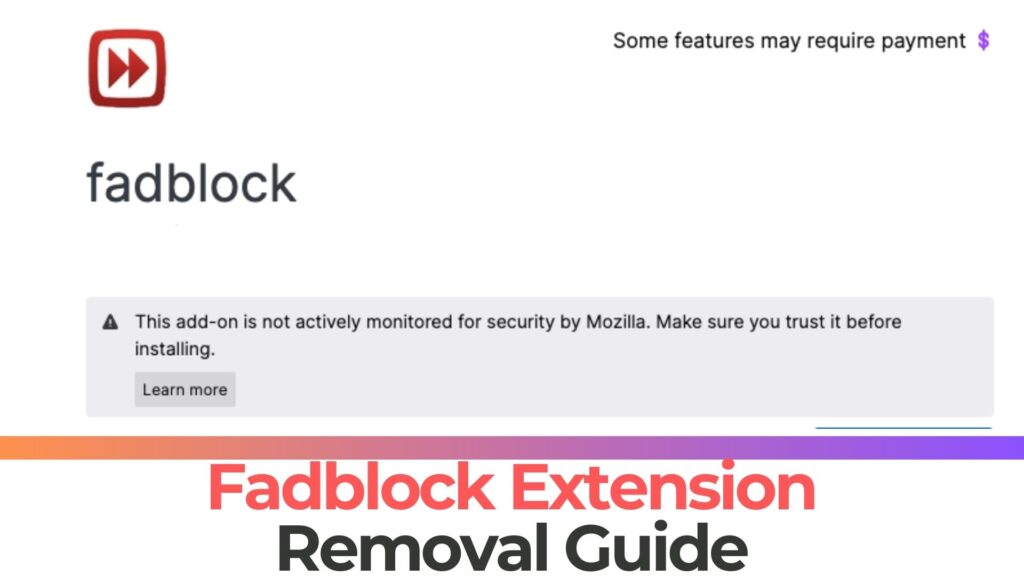 FadBlock ウイルス拡張機能 - それを削除する方法?
