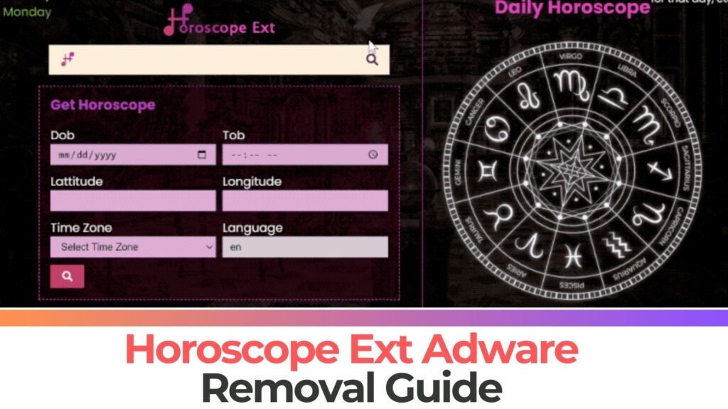 Horoskop Ext Pop-up Ads Virus - Fjernelse [Fix]