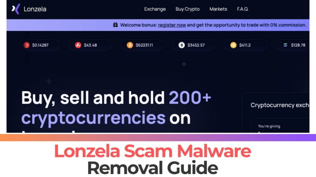 Lonzela Scam-malware - Hoe het te verwijderen [repareren]