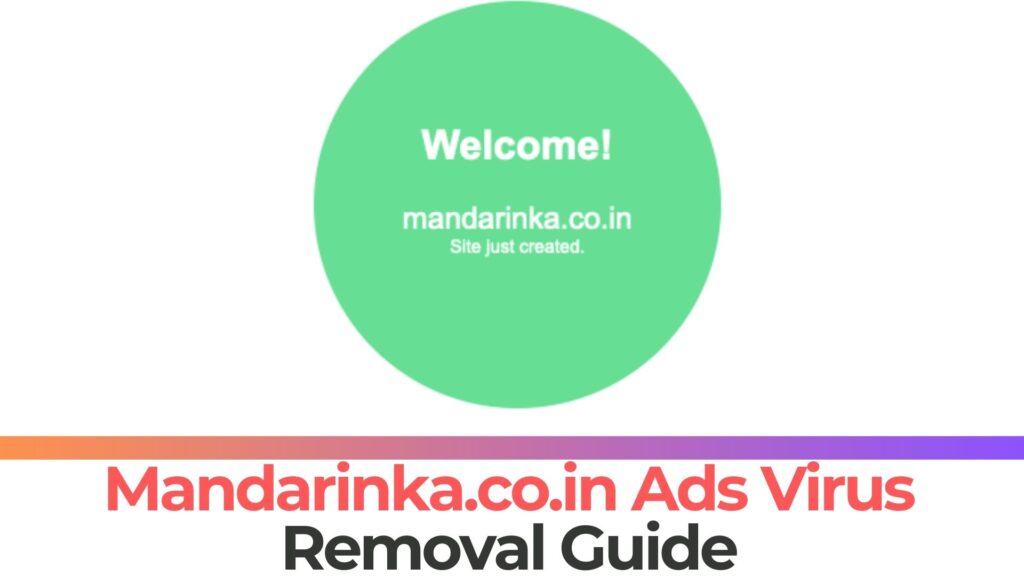 Vírus de anúncios pop-up Mandarinka.co.in - Passos de remoção [Consertar]