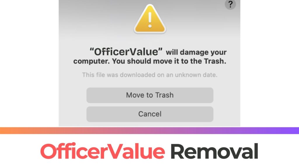 OfficerValue danificará seu computador Mac - Remoção