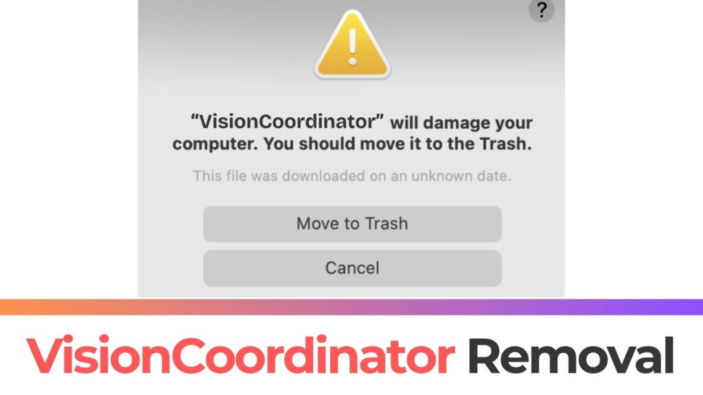 VisionCoordinator danificará seu computador Mac - Remoção
