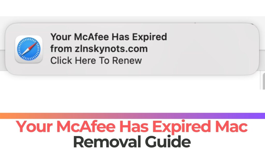 Seu McAfee expirou o pop-up do Mac - Remoção [Consertar]