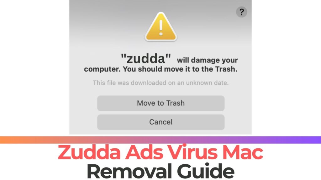 zudda danificará seu computador Mac - Remoção [5 Mínimo]