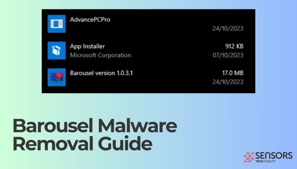 Guia de remoção de malware Barousel