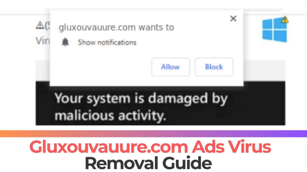 Gluxouvauure.com ポップアップ ウイルス - 除去