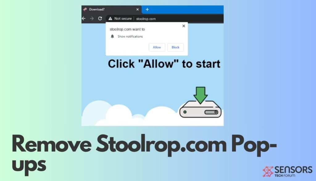 Rimuovere i pop-up Stoolrop.com