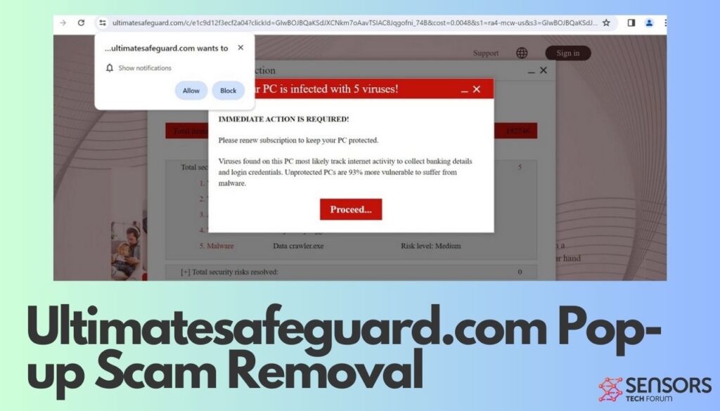 Ultimatesafeguard.com Pop-up Scam Removal