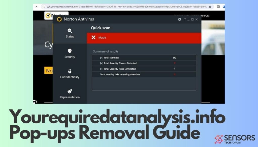 Yourequiredatanalysis.info Pop-ups Removal Guide