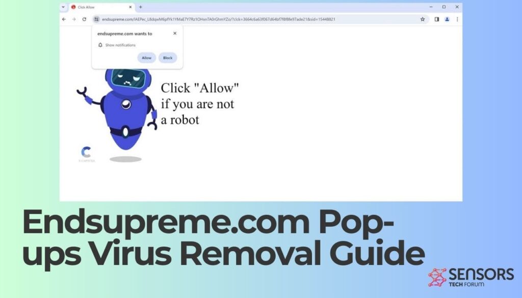 Guida alla rimozione dei virus pop-up di Еndsupreme.com