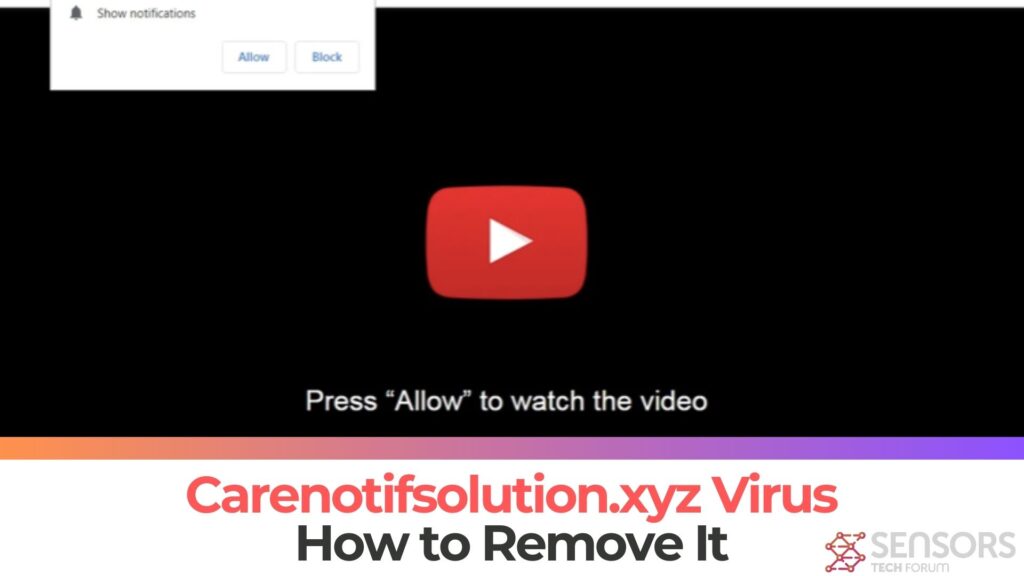 Carenotifsolution.xyz Notifikationer Virus - Removal Guide [Fix]