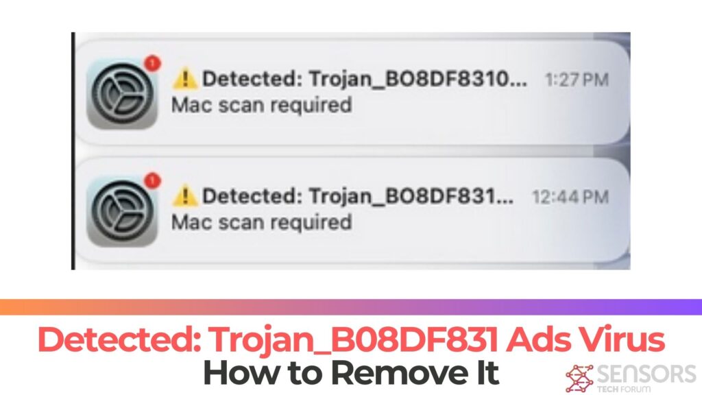 Détectée: Trojan_B08DF831 Pop-up Mac - Comment faire pour supprimer ce