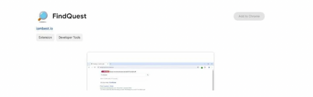FindQuest extension Chrome Web Store