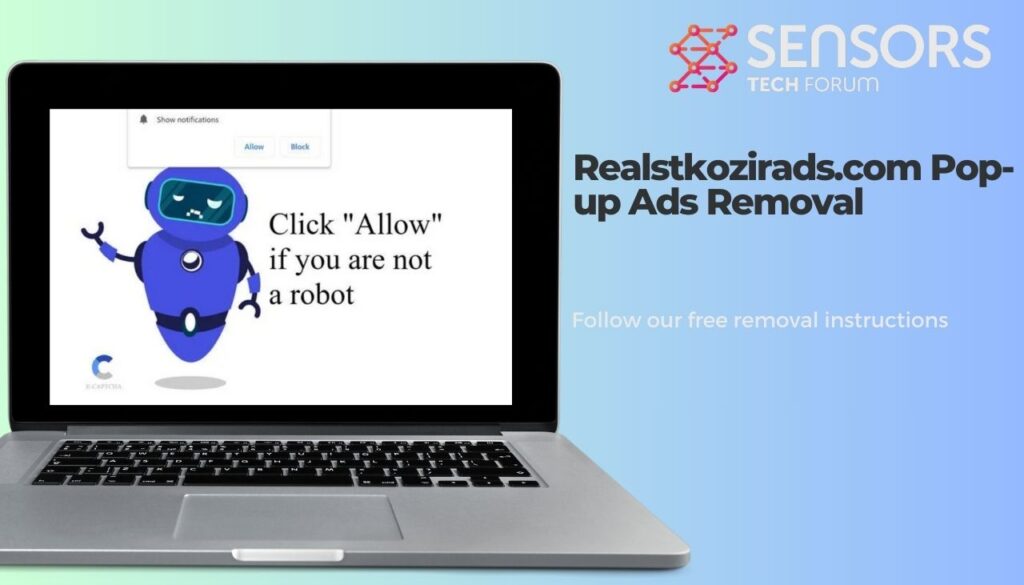 Realstkozirads.com ポップアップ広告の削除
