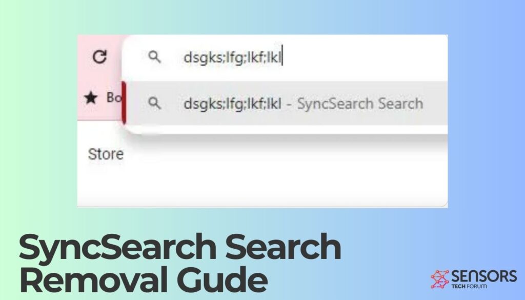 画像にはSyncSearch Searchのスクリーンショットが含まれています