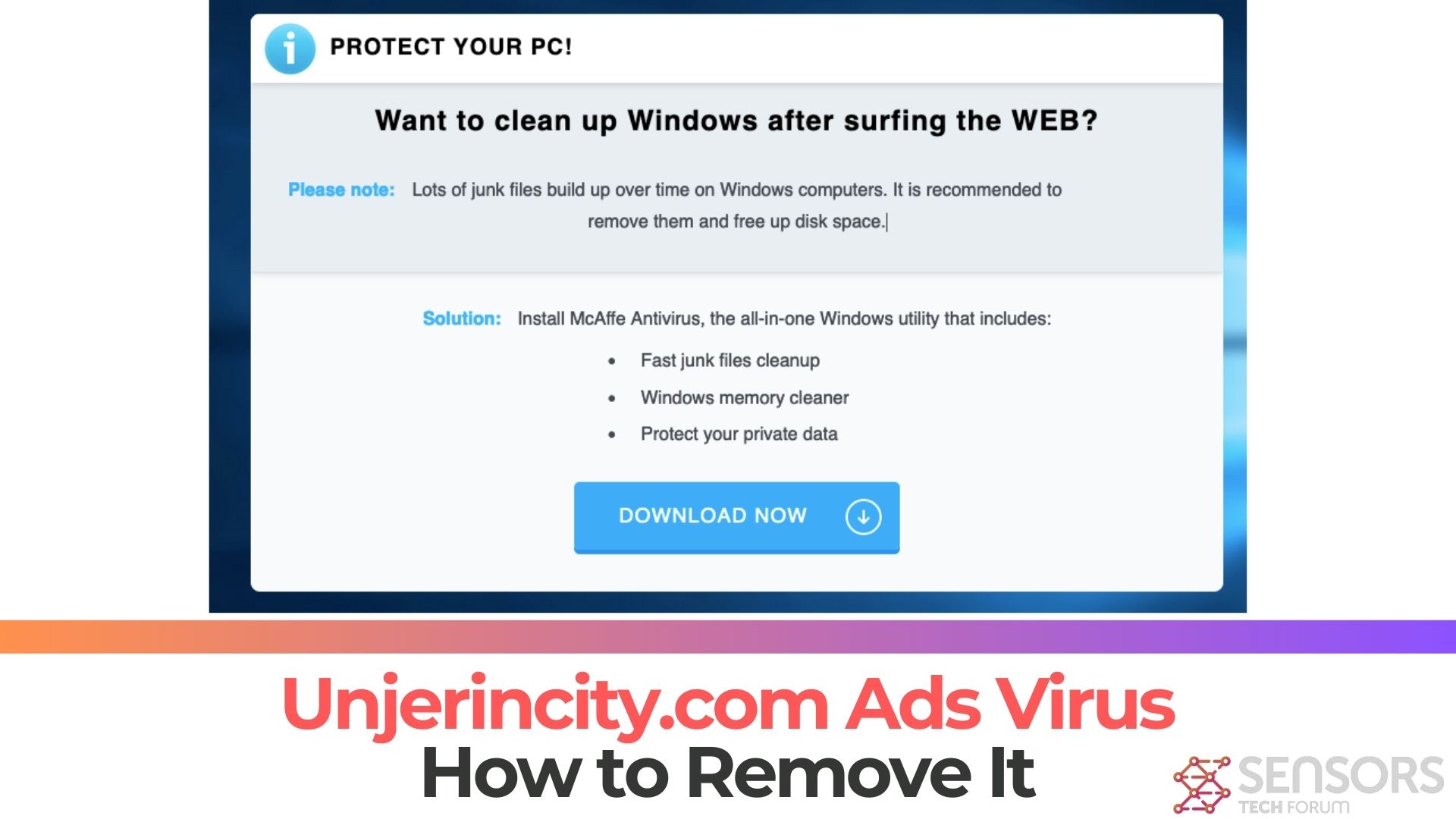 Virus de anuncios de redireccionamiento Unjerincity.com - Cómo eliminarla?