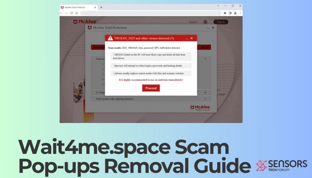 Guida alla rimozione dei pop-up di Wait4me.space Scam