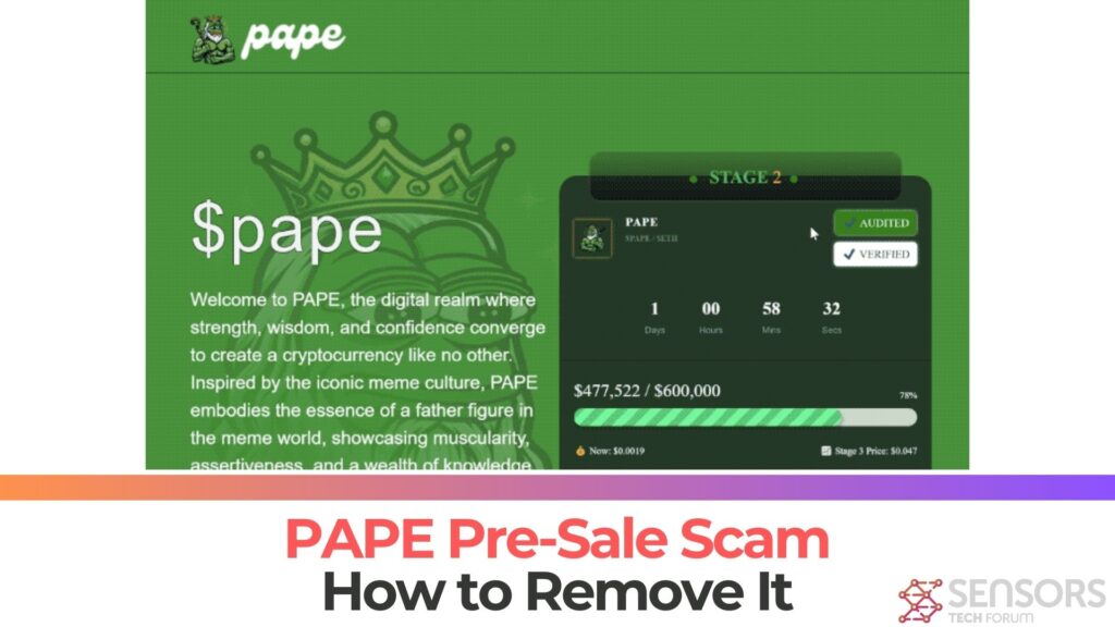 Pape Pre Sale Scam - Removal Guide [Fix]