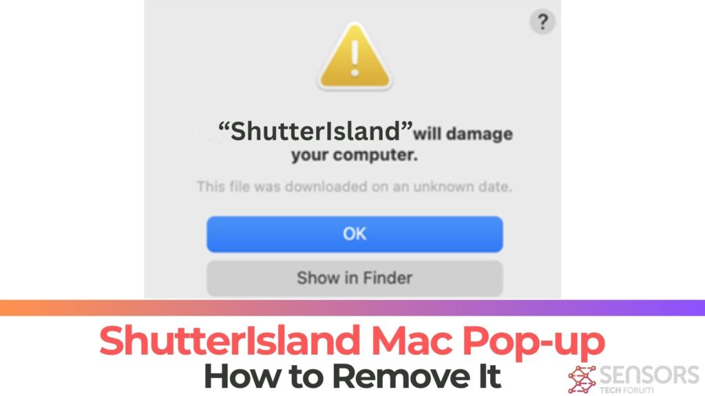 ShutterIsland danneggerà il tuo computer - Rimozione Guida