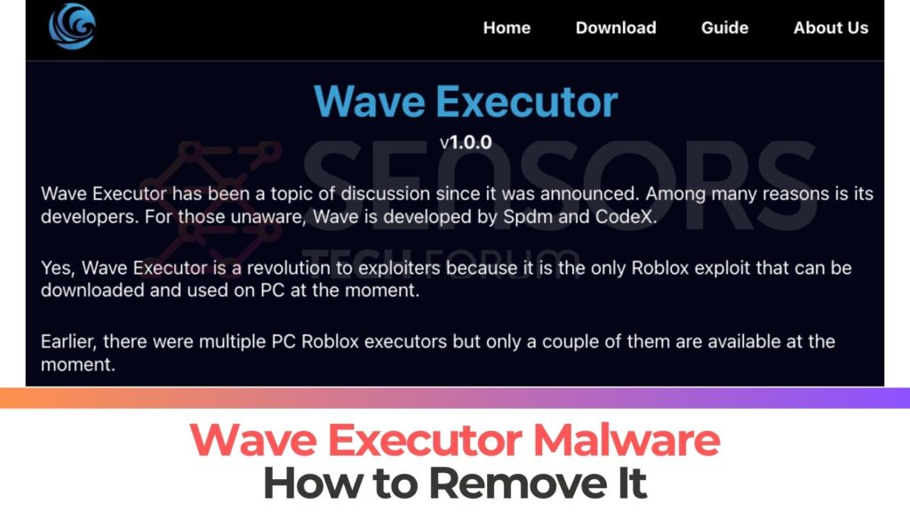 Esecutore d'onda [Malware Roblox] - Come rimuovere E ' [fissare]