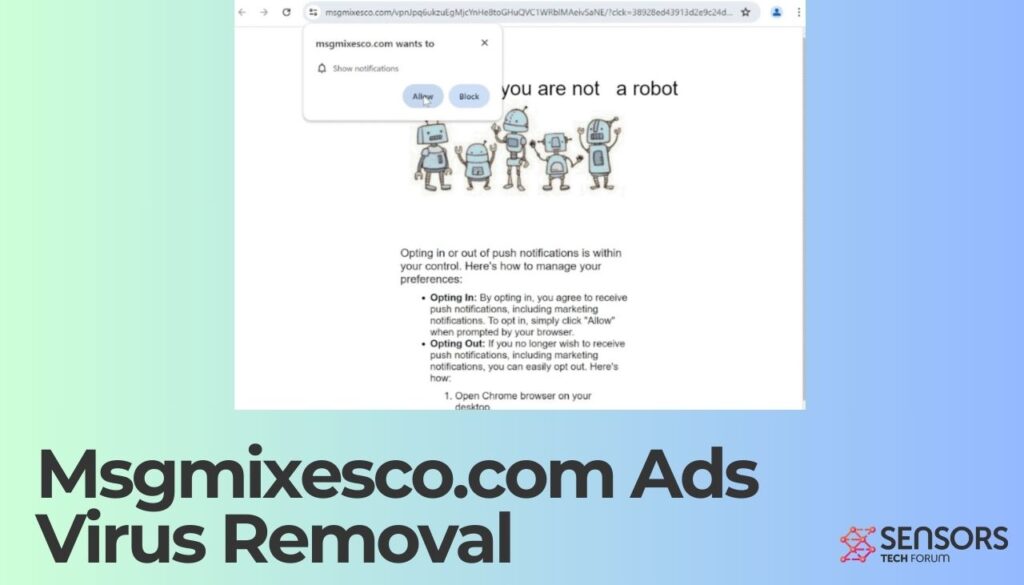 Мsgmixesco.com 広告ウイルスの除去