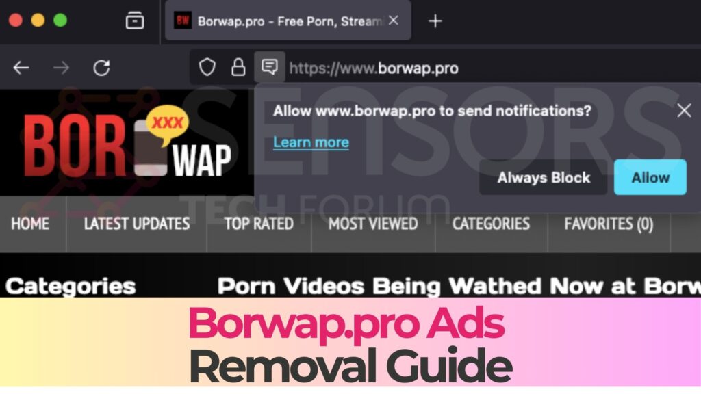 Virus des publicités Borwap.pro - Comment faire pour supprimer ce