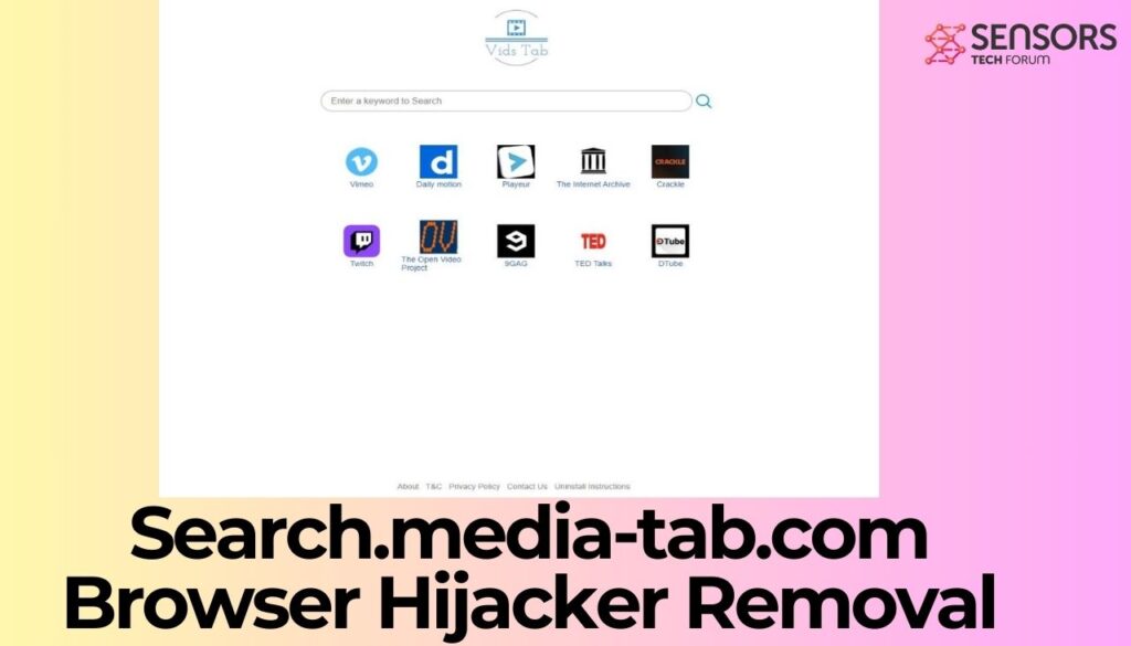 Search.media-tab.com Fjernelse af browser hijacker