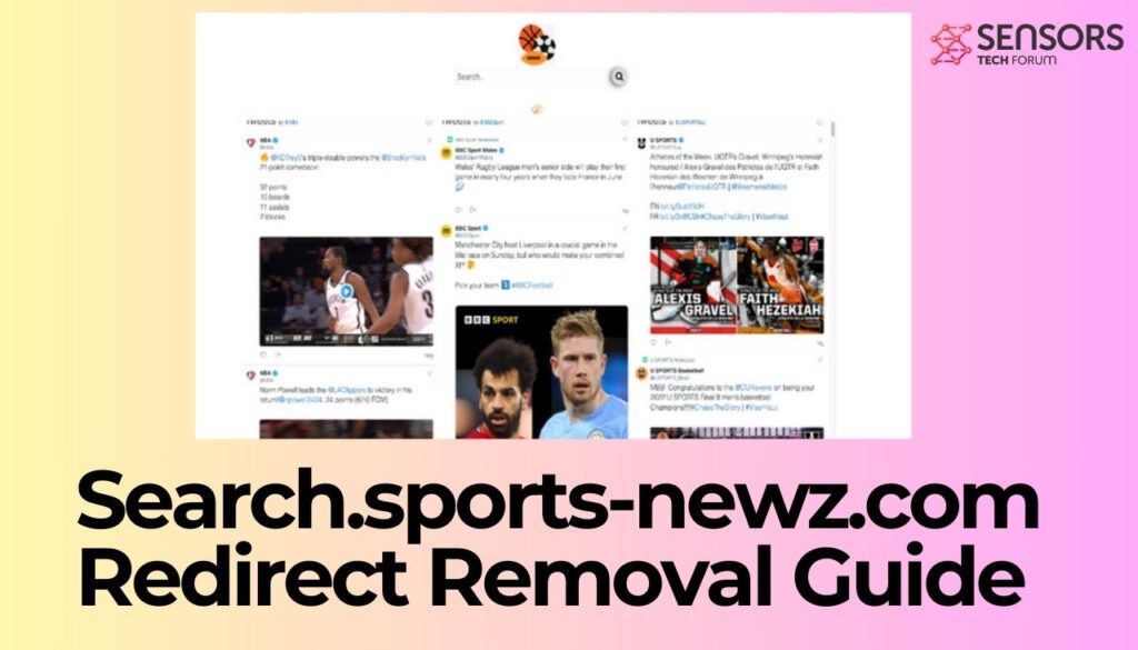 Eliminación de redireccionamiento de Search.sports-newz.com