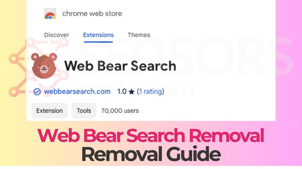 Virus des annonces de recherche Web Bear - Guide de suppression [Solution facile]