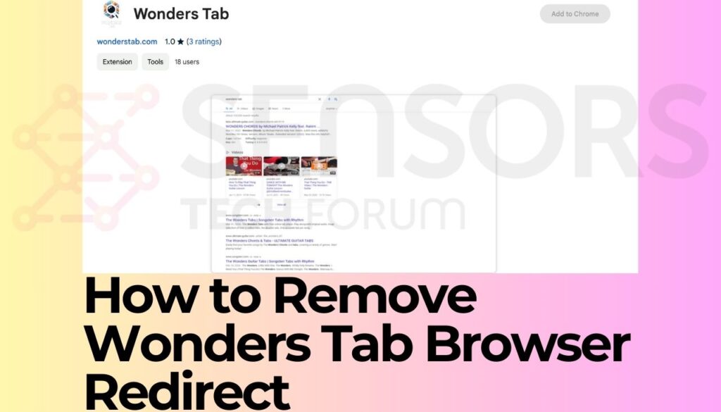 Wonders Tab Browser Redirect