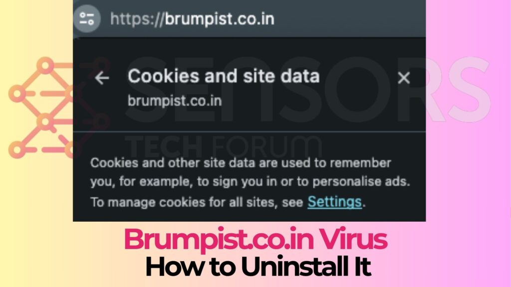 Vírus de anúncios pop-up Brumpist.co.in - Guia de remoção